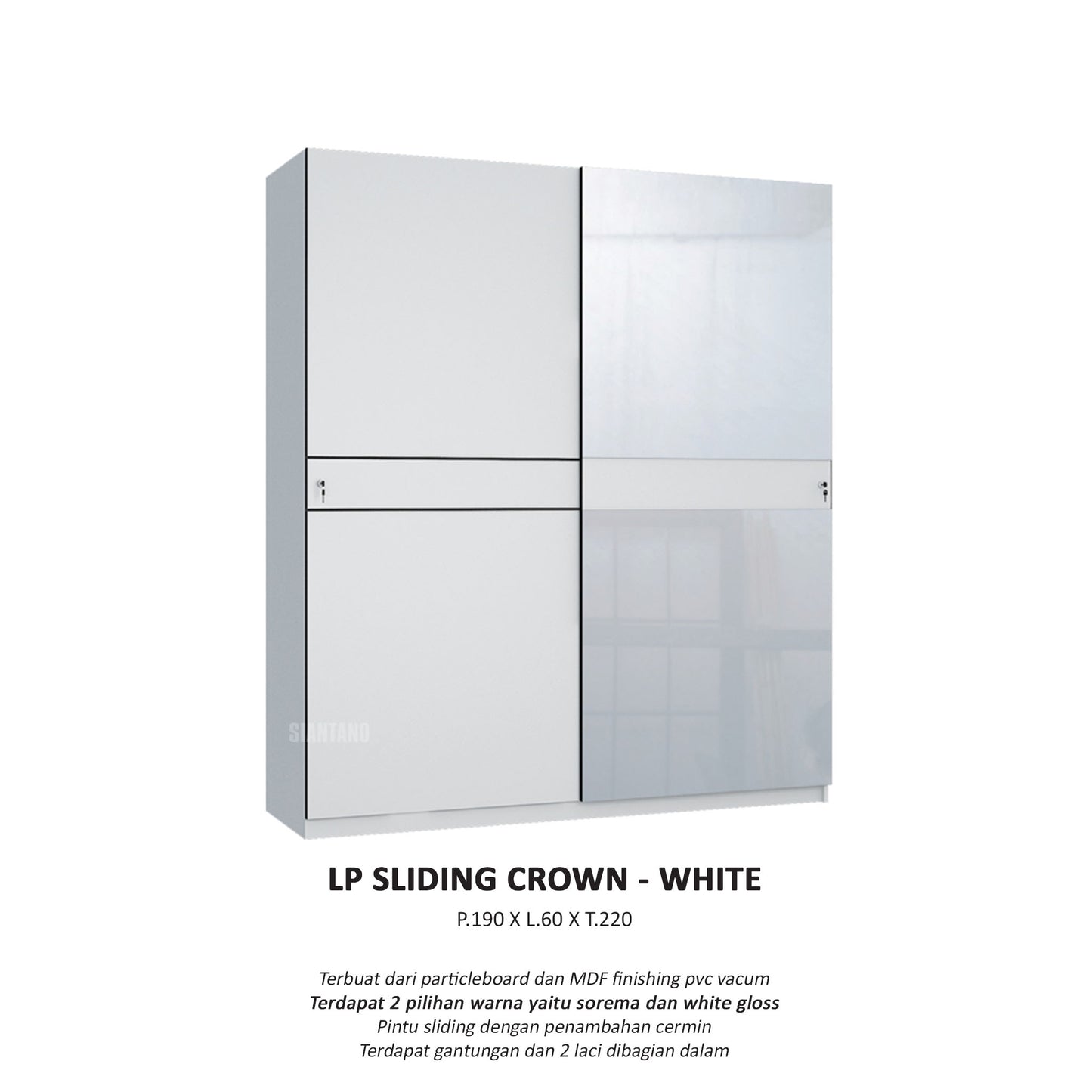 LP SLIDING CROWN ( White Gloss )
