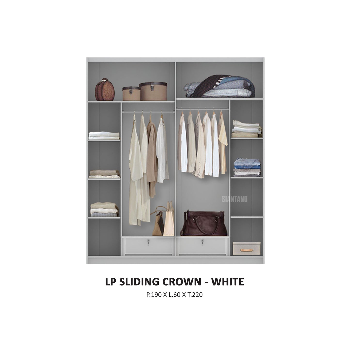 LP SLIDING CROWN ( White Gloss )
